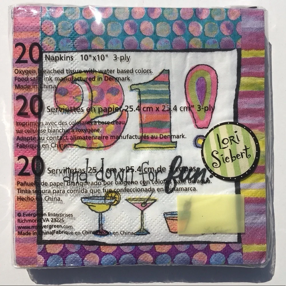 2 Packages Cypress Home Beverage Napkins Cocktail 21st Birthday Paper Party New